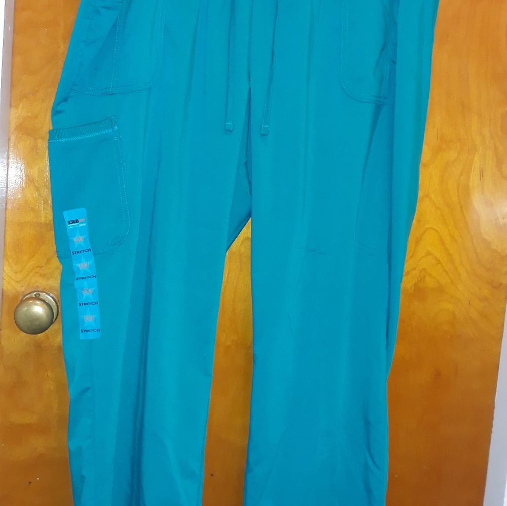 2x Scrubstar teal yoga pants